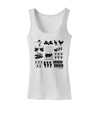 Twelve Days of Christmas Womens Tank Top-Womens Tank Tops-TooLoud-White-X-Small-Davson Sales