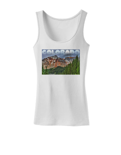 Colorado Mountains Forrest Text Womens Tank Top-Womens Tank Tops-TooLoud-White-X-Small-Davson Sales