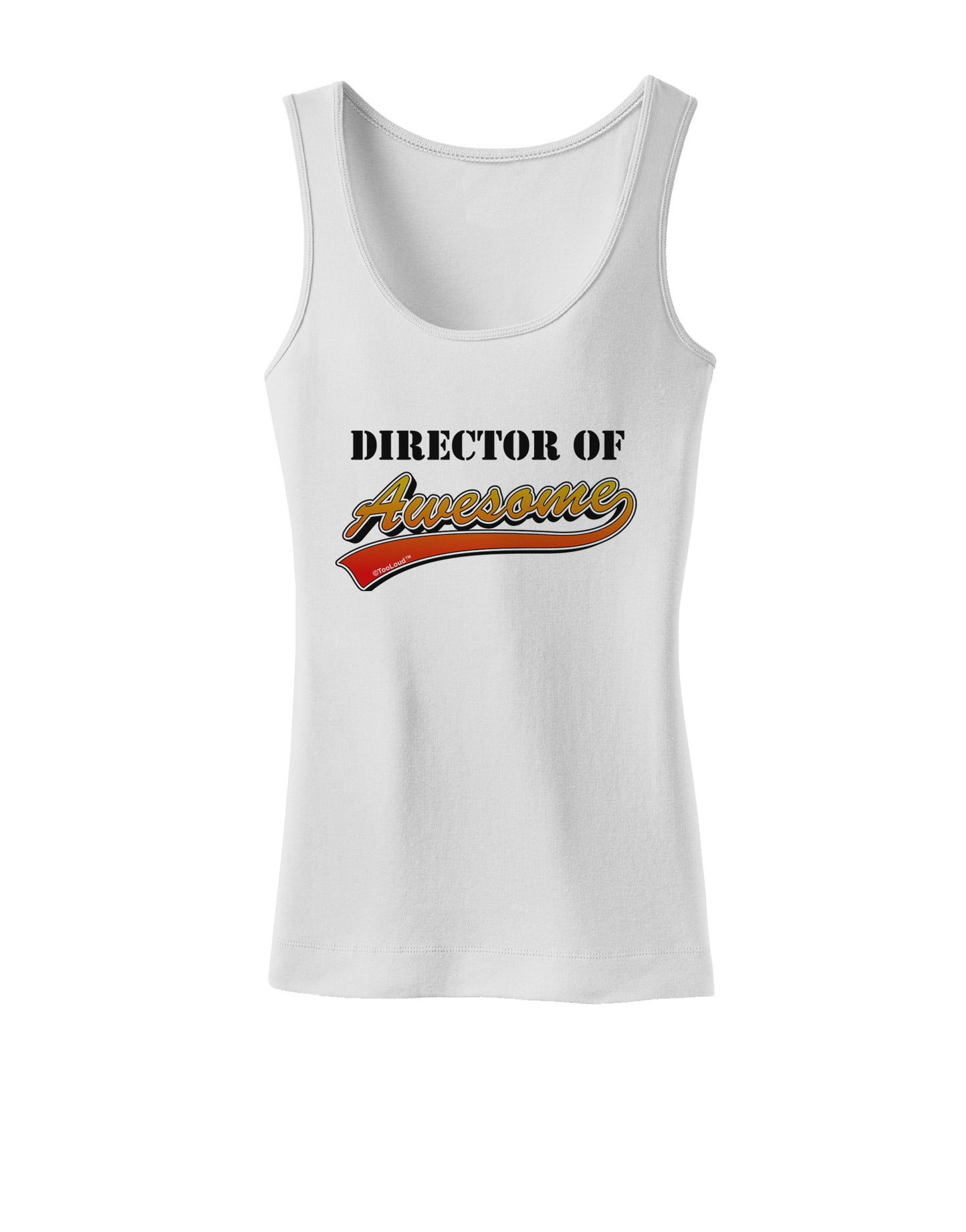 Director Of Awesome Womens Petite Tank Top-TooLoud-White-X-Small-Davson Sales