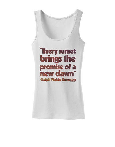 Emerson Sunset Quote Womens Petite Tank Top-Womens Tank Tops-TooLoud-White-X-Small-Davson Sales