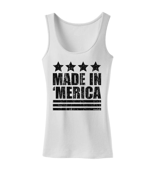 Made in Merica - Stars and Stripes Design Womens Tank Top-Womens Tank Tops-TooLoud-White-X-Small-Davson Sales