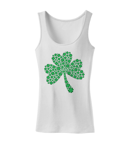 St. Patrick's Day Shamrock Design - Shamrocks Womens Tank Top by TooLoud-Womens Tank Tops-TooLoud-White-X-Small-Davson Sales