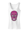 Version 4 Pink Day of the Dead Calavera Womens Tank Top-Womens Tank Tops-TooLoud-White-X-Small-Davson Sales