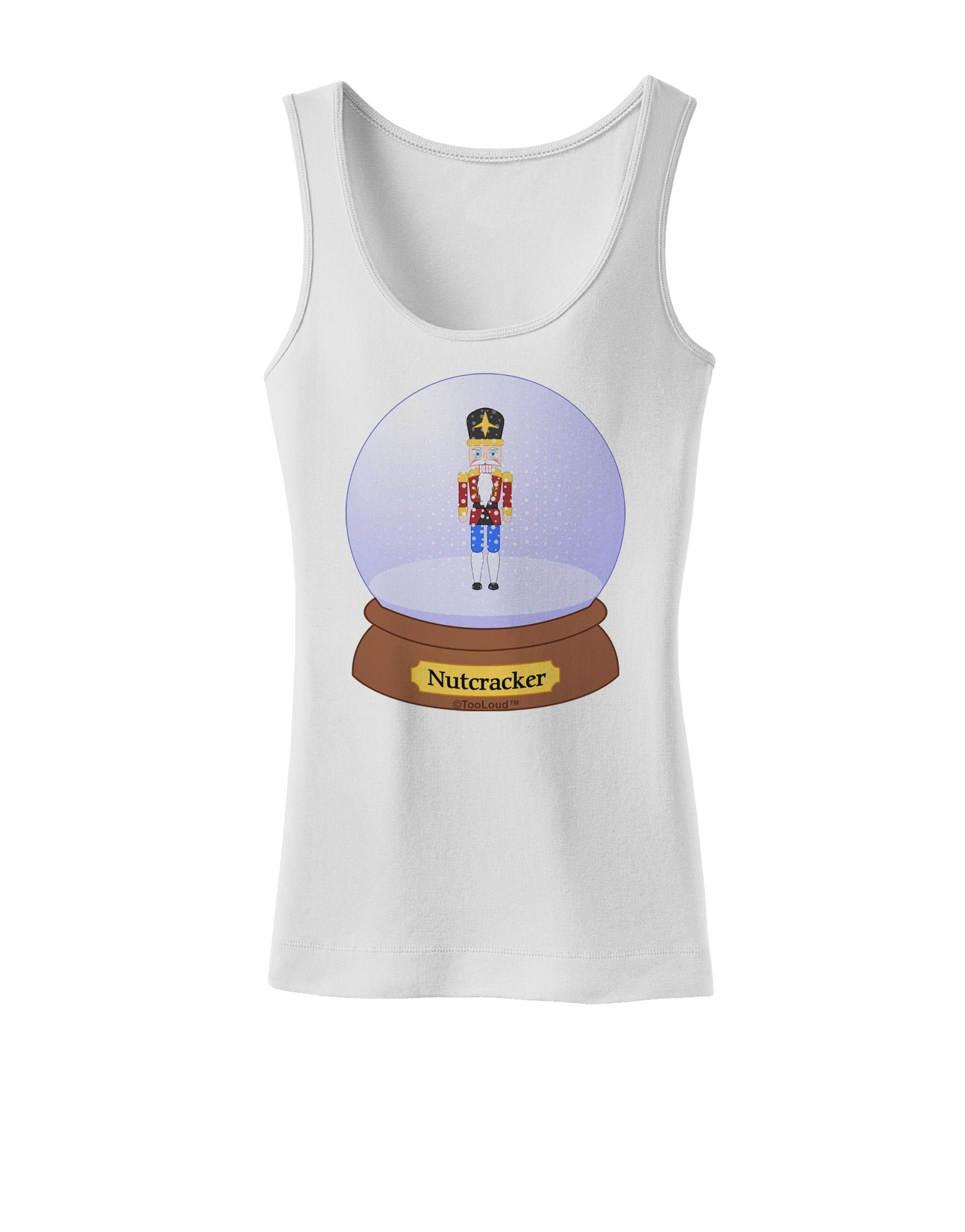 Nutcracker Snow Globe - Red Gold Black Womens Tank Top by TooLoud-Womens Tank Tops-TooLoud-White-X-Small-Davson Sales