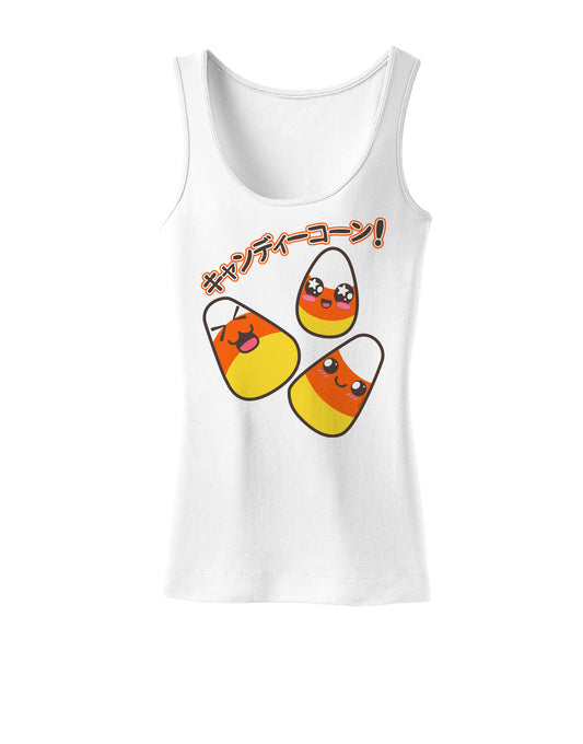 Japanese Kawaii Candy Corn Halloween Womens Tank Top-Womens Tank Tops-TooLoud-White-X-Small-Davson Sales