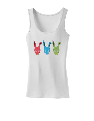 Scary Bunny Tri-color Womens Tank Top-Womens Tank Tops-TooLoud-White-X-Small-Davson Sales