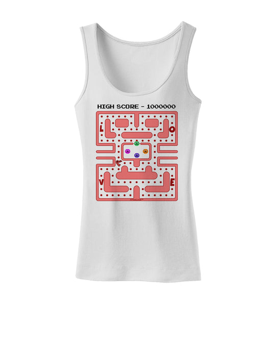Retro Heart Man Womens Petite Tank Top-TooLoud-White-X-Small-Davson Sales