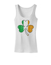 Irish Flag - Shamrock Distressed Womens Tank Top by TooLoud-Womens Tank Tops-TooLoud-White-X-Small-Davson Sales