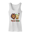 Cute Taco Lion Text Womens Petite Tank Top-TooLoud-White-X-Small-Davson Sales