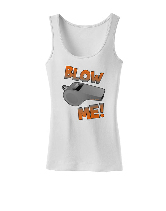 Blow Me Whistle Womens Petite Tank Top-TooLoud-White-XXXX-Large-Davson Sales