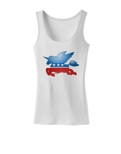 TooLoud Unicorn Political Symbol Womens Petite Tank Top-TooLoud-White-X-Small-Davson Sales