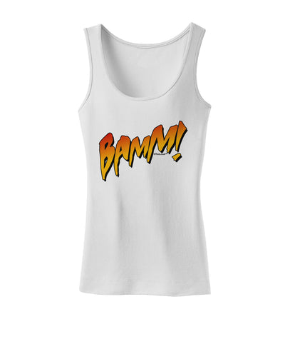 Onomatopoeia BAMM Womens Tank Top-Womens Tank Tops-TooLoud-White-X-Small-Davson Sales