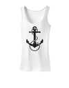 Distressed Nautical Sailor Rope Anchor Womens Tank Top