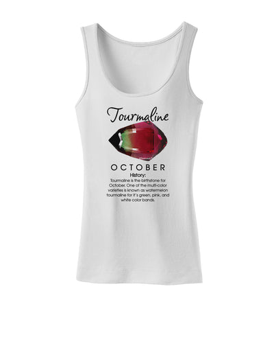 Birthstone Tourmaline Womens Petite Tank Top by TooLoud-TooLoud-White-X-Small-Davson Sales