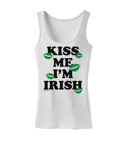 Kiss Me I'm Irish - Green Kisses Womens Tank Top by TooLoud-Womens Tank Tops-TooLoud-White-X-Small-Davson Sales