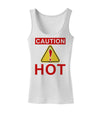 Caution Hot Chili Pepper Sign Womens Tank Top-Womens Tank Tops-TooLoud-White-X-Small-Davson Sales