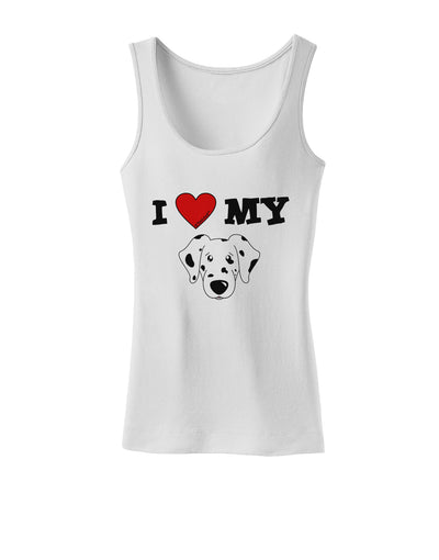 I Heart My - Cute Dalmatian Dog Womens Tank Top by TooLoud-Womens Tank Tops-TooLoud-White-X-Small-Davson Sales