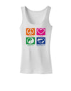 PLUR Squares Color Womens Tank Top-Womens Tank Tops-TooLoud-White-X-Small-Davson Sales