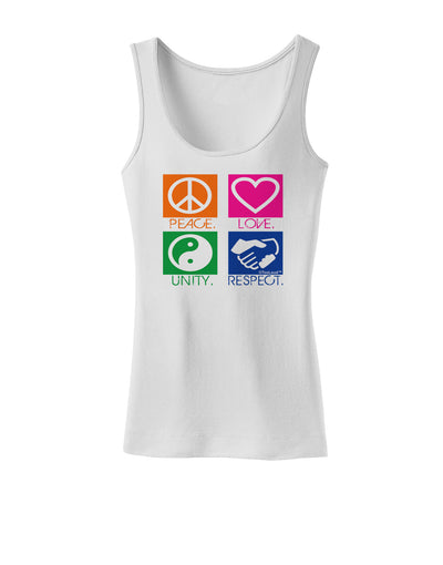 PLUR Squares Color Womens Tank Top-Womens Tank Tops-TooLoud-White-X-Small-Davson Sales