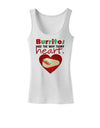 Burritos Are the Way To My Heart Womens Petite Tank Top-TooLoud-White-X-Small-Davson Sales