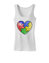 Big Puzzle Heart - Autism Awareness Womens Tank Top by TooLoud-Womens Tank Tops-TooLoud-White-X-Small-Davson Sales