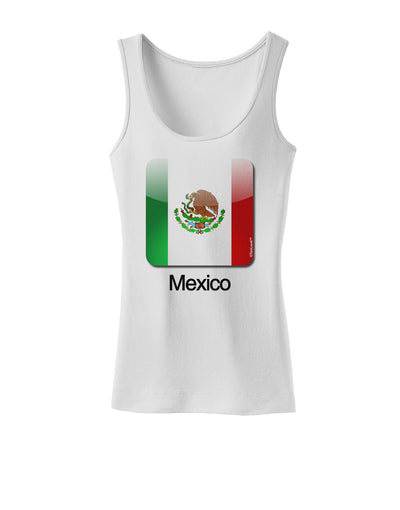 Mexican Flag App Icon - Text Womens Tank Top by TooLoud-Womens Tank Tops-TooLoud-White-X-Small-Davson Sales