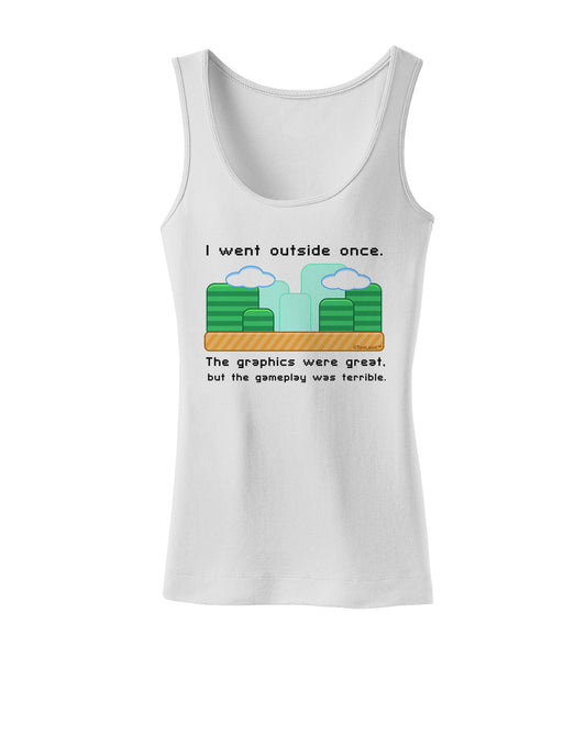 The Gameplay Was Terrible Womens Petite Tank Top-TooLoud-White-X-Small-Davson Sales