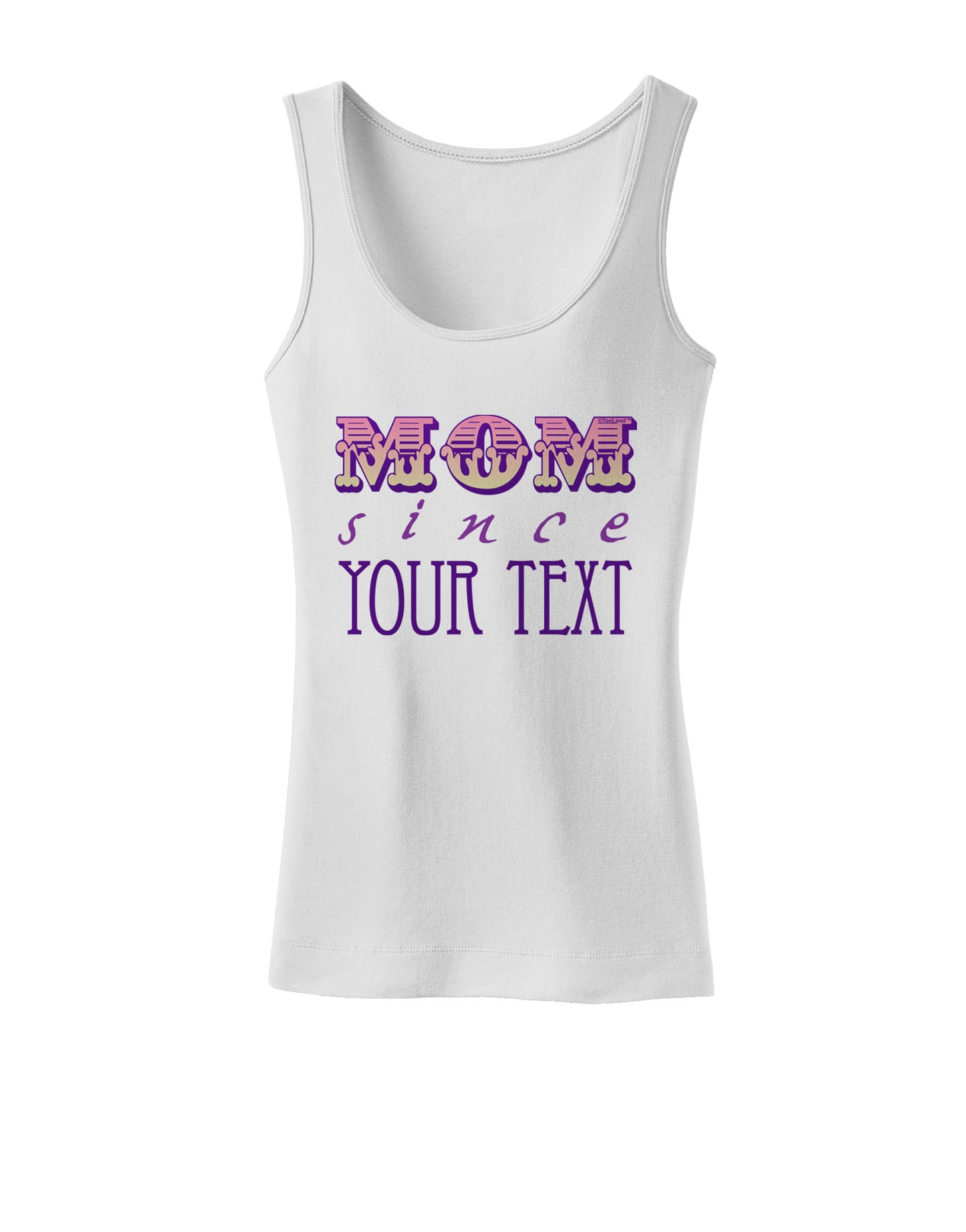 Personalized Mom Since ___ Womens Petite Tank Top-TooLoud-White-X-Small-Davson Sales