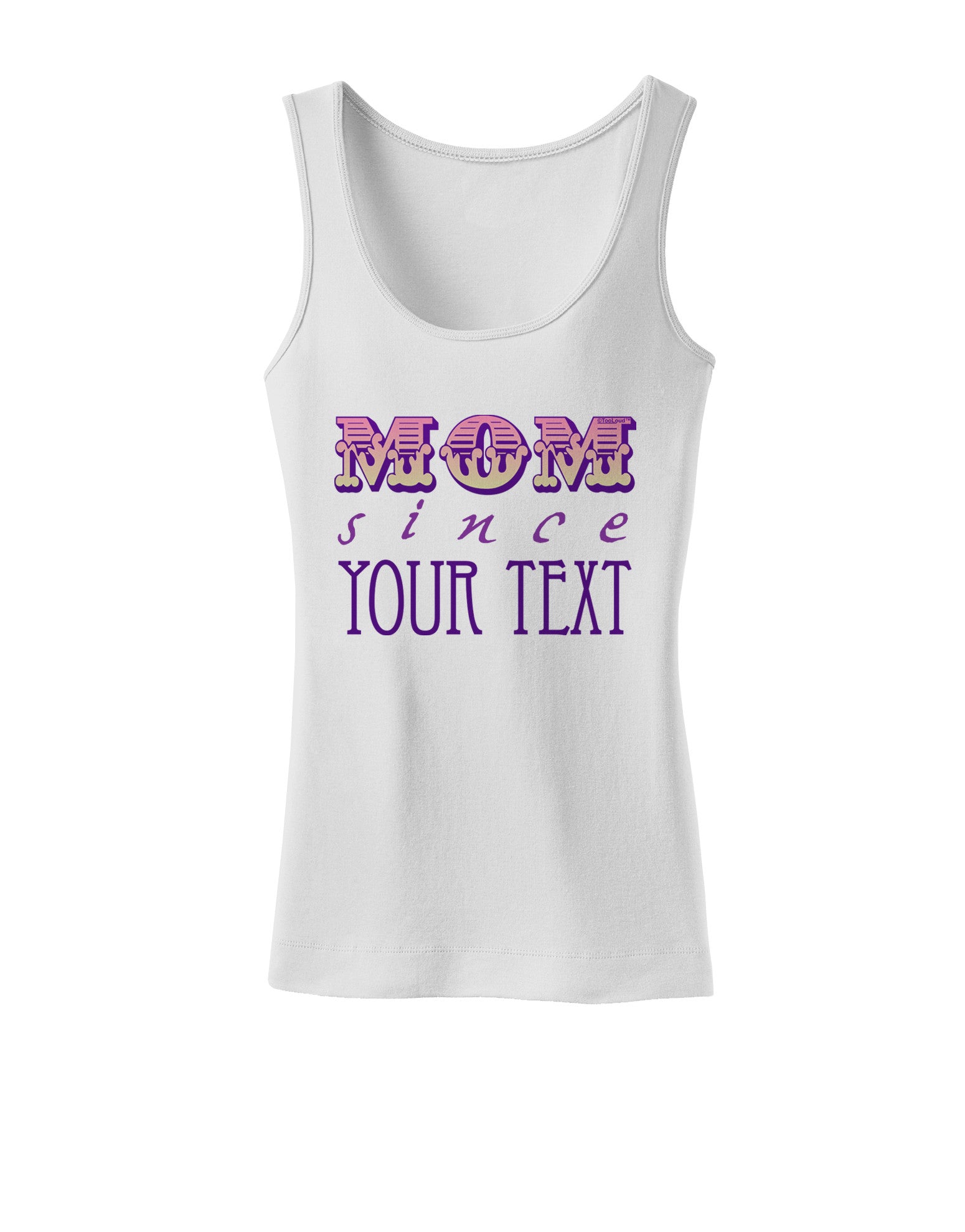 Personalized Mom Since ___ Womens Petite Tank Top-TooLoud-White-X-Small-Davson Sales
