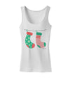 Cute Mr and Mr Christmas Couple Stockings Womens Tank Top by TooLoud-Womens Tank Tops-TooLoud-White-X-Small-Davson Sales