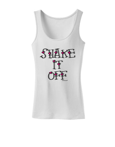 Shake It Off Text Cute with Hearts Womens Tank Top by TooLoud-Womens Tank Tops-TooLoud-White-X-Small-Davson Sales