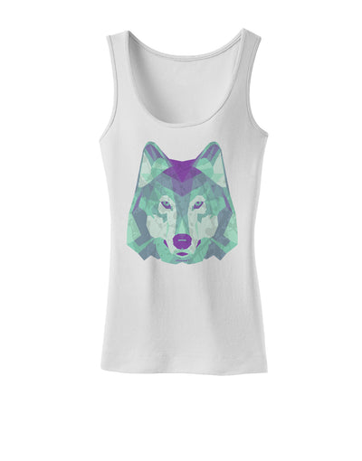 Geometric Wolf Head Womens Petite Tank Top by TooLoud-TooLoud-White-X-Small-Davson Sales