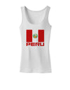 Peru Flag Womens Petite Tank Top-TooLoud-White-X-Small-Davson Sales
