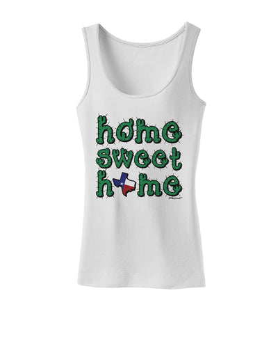 Home Sweet Home - Texas - Cactus and State Flag Womens Tank Top by TooLoud-Womens Tank Tops-TooLoud-White-X-Small-Davson Sales