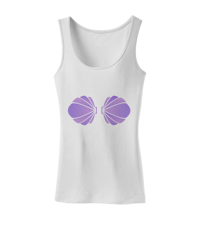 Easy Mermaid Costume Purple Shells - Halloween Womens Tank Top-Womens Tank Tops-TooLoud-White-X-Small-Davson Sales