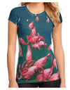 Bright Pink Painted Flamingos Juniors Sub Tee Single Side All Over Print-TooLoud-White-Small-Davson Sales