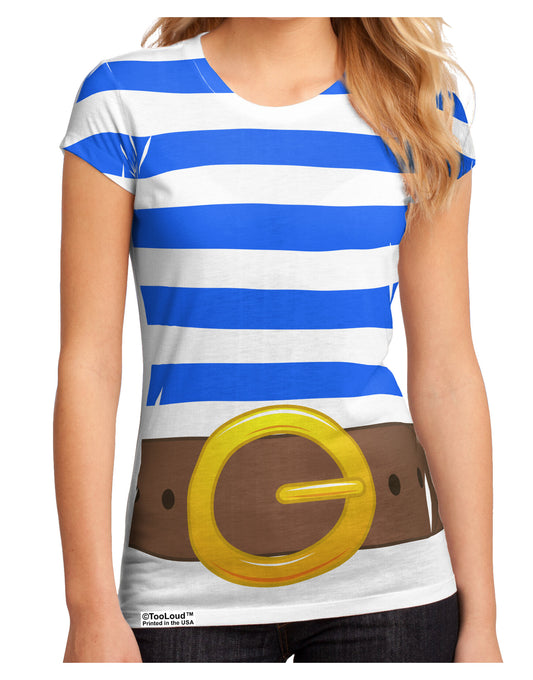 Pirate Crew Costume - Blue Juniors Sub Tee Single Side All Over Print-TooLoud-White-Small-Davson Sales