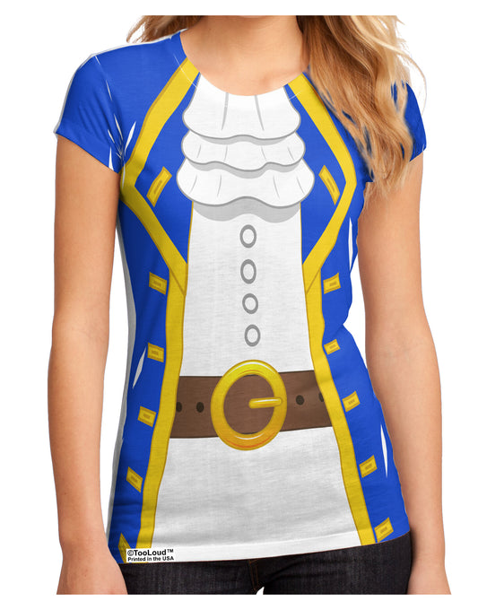 Pirate Captain Costume - Blue Juniors Sub Tee Single Side All Over Print-TooLoud-White-Small-Davson Sales