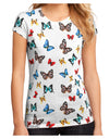 Watercolor Butterflies AOP Juniors Petite Sub Tee Single Side All Over Print-TooLoud-White-Small-Davson Sales