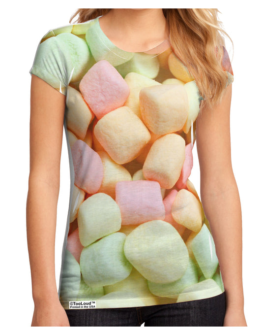 Marshmallows All Over Juniors Sub Tee Single Side All Over Print-TooLoud-White-Small-Davson Sales