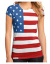 TooLoud USA Flag AOP Juniors Petite Sub Tee Single Side All Over Print-TooLoud-White-Small-Davson Sales