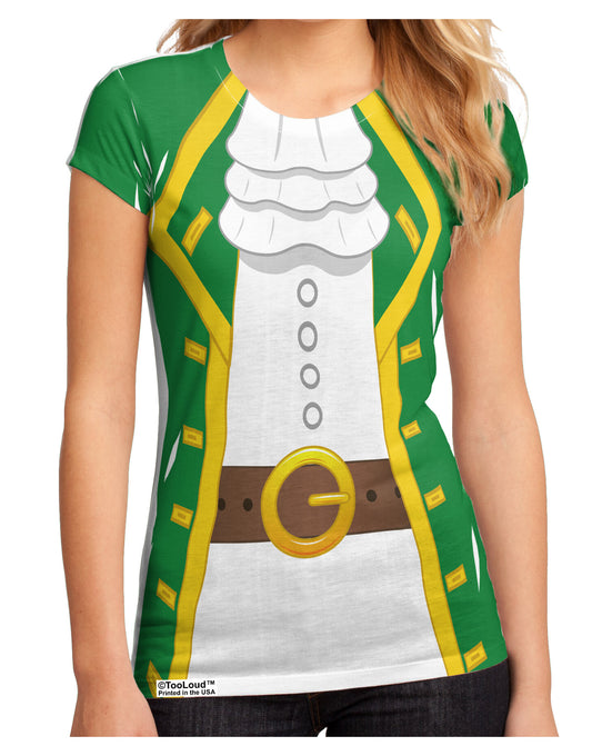 Pirate Captain Costume - Green Juniors Sub Tee Single Side All Over Print-TooLoud-White-Small-Davson Sales