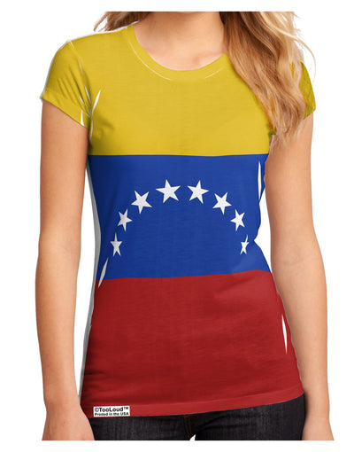 Venezuela Flag AOP Juniors Petite Sub Tee Single Side All Over Print-TooLoud-White-Small-Davson Sales