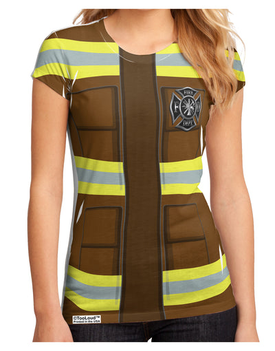 Firefighter Brown AOP Juniors Sub Tee Single Side All Over Print-TooLoud-White-Small-Davson Sales