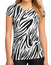 Zebra Print Juniors Sub Tee Dual Sided All Over Print-TooLoud-White-Small-Davson Sales