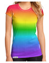 Horizontal Rainbow Gradient Juniors Sub Tee Dual Sided All Over Print by-TooLoud-White-Small-Davson Sales