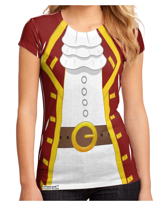 Pirate Captain Costume - Red Juniors Sub Tee Dual Sided All Over Print-TooLoud-White-Small-Davson Sales