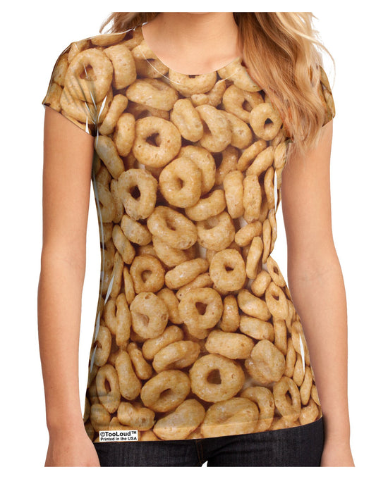 Breakfast Cereal All Over Juniors Sub Tee Dual Sided All Over Print-TooLoud-White-2XL-Davson Sales