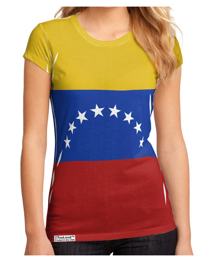 Venezuela Flag AOP Juniors Petite Sub Tee Dual Sided All Over Print-TooLoud-White-Small-Davson Sales