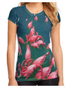 Bright Pink Painted Flamingos Juniors Sub Tee Dual Sided All Over Print-TooLoud-White-Small-Davson Sales